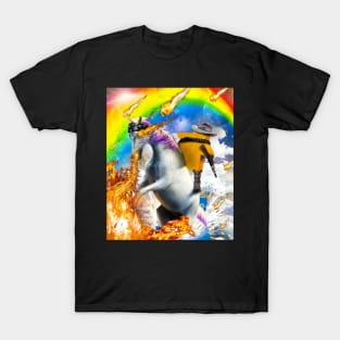 Cowboy Meeple Board Gaming Gamer Riding Unicorn Rainbow T-Shirt